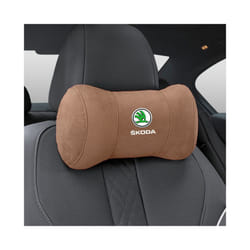 Car Seat Headrest Pillow Neck Support Protector Cushion For Skoda Octavia - Brown