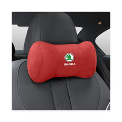 Car Seat Headrest Pillow Neck Support Protector Cushion For Skoda Octavia - Red