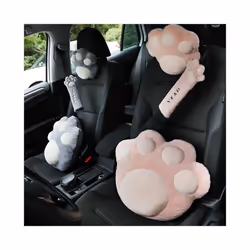 Neck Pillow Car Plush Headrest Cute Cat Claw Car Neck Pillow Fashion Car - Pink waist