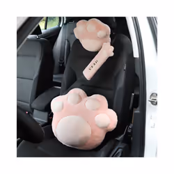 Neck Pillow Car Plush Headrest Cute Cat Claw Car Neck Pillow Fashion Car - Pink waist