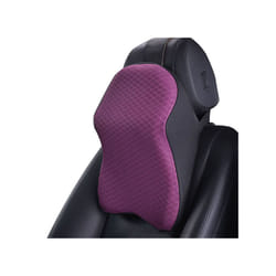 Headrest for Car Seat Memory Foam Neck Pillow for Sleeping and Resting - Black Purple