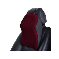 Headrest for Car Seat Memory Foam Neck Pillow for Sleeping and Resting - Black Wine Red