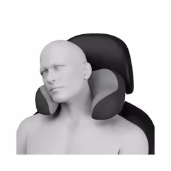 Universal car seat headrest Pillow Rest Memory Foam car Head neck pillow - Black