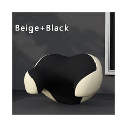 Universal car seat headrest Pillow Rest Memory Foam car Head neck pillow - Black beige