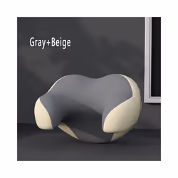 Universal car seat headrest Pillow Rest Memory Foam car Head neck pillow - Gray beige