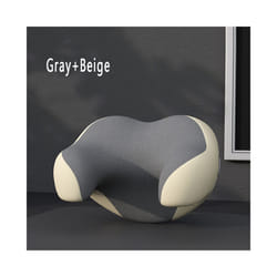 Universal car seat headrest Pillow Rest Memory Foam car Head neck pillow - Gray beige