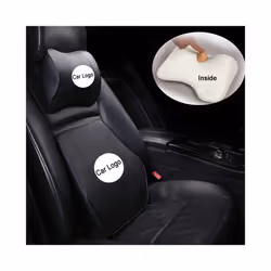 Car Headrest Pillow Pu Leather  Memory Foam Comfortable Neck Pillows Support - for VW pillow