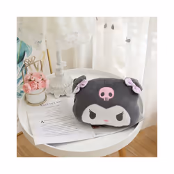 Cute Car Seat Pillow Pink Car Headrest Neck Pillow Cartoon Black Devil - 1pcs black pillow