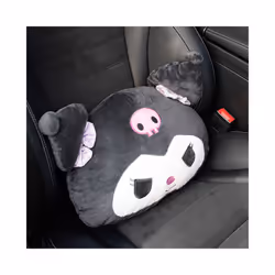 Cute Car Seat Pillow Pink Car Headrest Neck Pillow Cartoon Black Devil - lumbar
