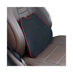 Car Headrest Head Seat Cushion Neck Pillow Rest Memory Foam Cotton Cover - Black red cushion