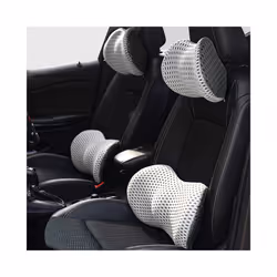 Car Headrest Car Seat Lumbar Backrest Office Chair Backrest Pillow Seat - grey blue headrest