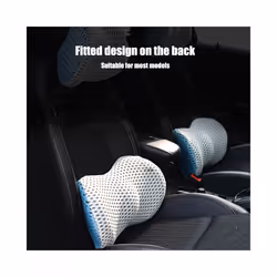 Car Headrest Car Seat Lumbar Backrest Office Chair Backrest Pillow Seat - grey blue headrest