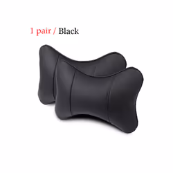 1 Pair Luxury Car Headrest Pillow Unisex Breathable Auto Neck Rest Headrest - 1 pair black
