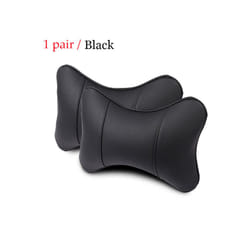 1 Pair Luxury Car Headrest Pillow Unisex Breathable Auto Neck Rest Headrest - 1 pair black