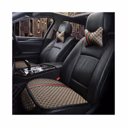 1 Pair Luxury Car Headrest Pillow Unisex Breathable Auto Neck Rest Headrest - 1 pair black