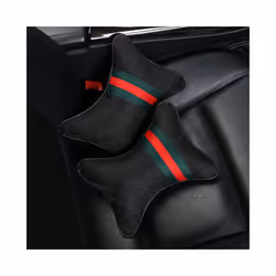 1 Pair Luxury Car Headrest Pillow Unisex Breathable Auto Neck Rest Headrest - 1 pair black