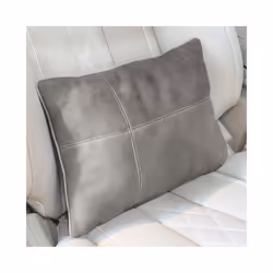 Car Accessories Neck Cushion Headrest Pillows High Quality Durable Leather - Gray