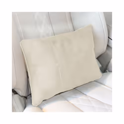 Car Accessories Neck Cushion Headrest Pillows High Quality Durable Leather - Beige