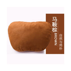 Car Accessories Neck Cushion Headrest Pillows High Quality Durable Leather - Brown I