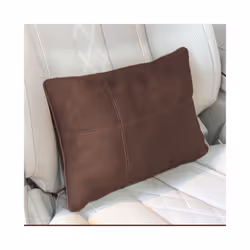 Car Accessories Neck Cushion Headrest Pillows High Quality Durable Leather - Coffee