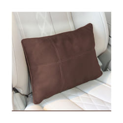 Car Accessories Neck Cushion Headrest Pillows High Quality Durable Leather - Coffee