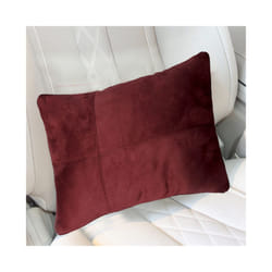 Car Accessories Neck Cushion Headrest Pillows High Quality Durable Leather - Red