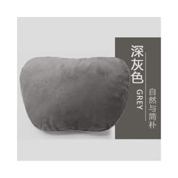 Car Accessories Neck Cushion Headrest Pillows High Quality Durable Leather - Gray I