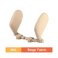 360 Degree Adjustable Car Headrest Pillow U-Shaped Car Seat Pillow for - 1PC Beige Fabric