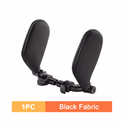 360 Degree Adjustable Car Headrest Pillow U-Shaped Car Seat Pillow for - 1PC Black Fabric