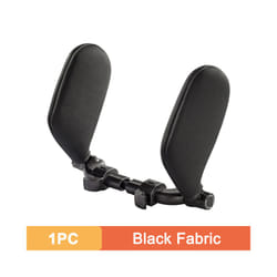360 Degree Adjustable Car Headrest Pillow U-Shaped Car Seat Pillow for - 1PC Black Fabric