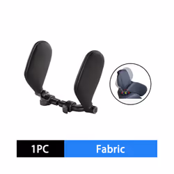 Car Seat Headrest Pillow Adjustable Car Headrest Pillow Travel Rest Sleep - Black Fabric