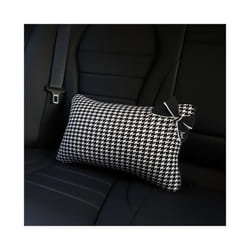 Classic Plaid Bowknot Universal Car Neck Pillow Seat Headrest Auto Waist - waist pillow