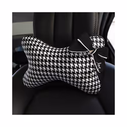 Classic Plaid Bowknot Universal Car Neck Pillow Seat Headrest Auto Waist - waist pillow