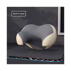 Neck Pillow For Tesla Model 3 Y S X Adjustable strap Neck Headrest Washable - Apricot gray