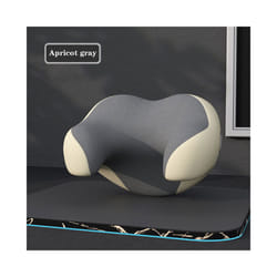 Neck Pillow For Tesla Model 3 Y S X Adjustable strap Neck Headrest Washable - Apricot gray