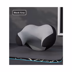 Neck Pillow For Tesla Model 3 Y S X Adjustable strap Neck Headrest Washable - Black Gray