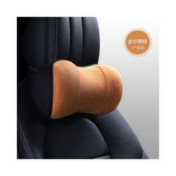 3D Diatom Memory Foam Car Neck Pillow Capri Material Car Pillow Waist - Brown headrest
