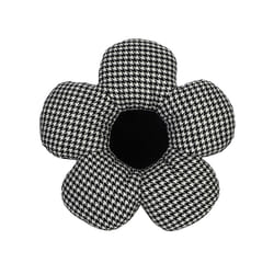 Car Pillow Set Thousand Bird Lattice Flower Headrest Cover Creative Cotton - Flower Waist Black