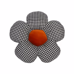 Car Pillow Set Thousand Bird Lattice Flower Headrest Cover Creative Cotton - Flower Waist Orange