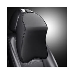3D  Leather Memory Foam Headrest Car Neck Pillow Support Neck Rest Pillow - Black