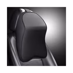 3D  Leather Memory Foam Headrest Car Neck Pillow Support Neck Rest Pillow - Beige