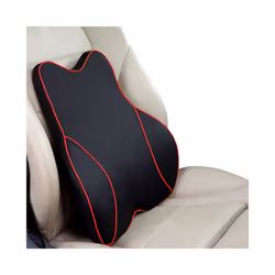 Car Lumbar Pillow Memory Foam Lumbar Support Cushion Car Low Back Pain - black red lumbar
