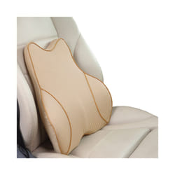 Car Lumbar Pillow Memory Foam Lumbar Support Cushion Car Low Back Pain - beige lumbar