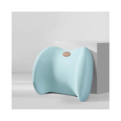 Car Pillow Headrest Neck Pillow  Memory Foam Cervical Lumbar Support Car - lumbar support blue