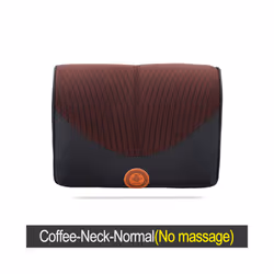 Car Electric Massage Headrest Neck Pillow Breathable Mesh + Leather Universal - Coffee-Neck-Normal