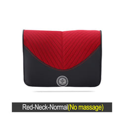 Car Electric Massage Headrest Neck Pillow Breathable Mesh + Leather Universal - Red-Neck-Normal
