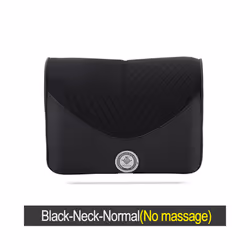 Car Electric Massage Headrest Neck Pillow Breathable Mesh + Leather Universal - Black-Neck-Normal