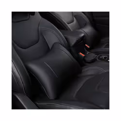 2Pcs Car Neck Pillow Pu Leather Seat Support Headrest Embroidery For Kia - 1PC-No logo Black