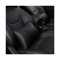 2Pcs Car Neck Pillow Pu Leather Seat Support Headrest Embroidery For Kia - 1PC-No logo Black