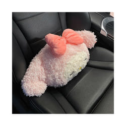 Cute Car Seat Pillow Pink Car Headrest Neck Pillow Cartoon Black Devil - 1pcs lumbar A
